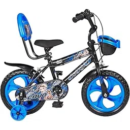 Amazon Brand – Jam & Honey Kids 14T Bicycle | Sturdy Steel Frame | EVA Tyres | Adjustable Seat & Handlebar | Training Wheels | Front Basket | Blue-picture-19