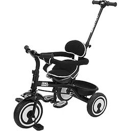 Amazon Brand - Jam & Honey Tricycle for Kids | 2-in-1 with Pedalling and Parental Control Modes | Cushioned Seat | Guardrail & Anti-Slip Handle for Safety | for 2 Years+ Boys and Girls | Black-picture-20