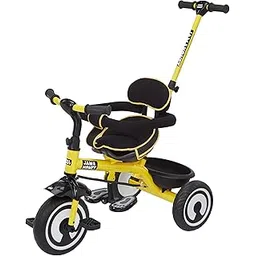 Amazon Brand - Jam & Honey Tricycle for Kids | 2-in-1 with Pedalling & Parental Control | Cushioned Seat | Guardrail & Anti-Slip Handle for Safety | for 2 Years+ Boys and Girls | Yellow and Black-picture-21