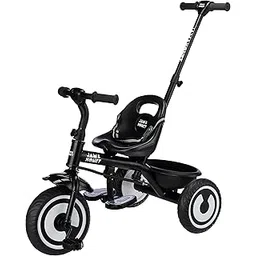 Amazon Brand - Jam & Honey Tricycle for Kids | Seatblet, Parental Handle, & Storage Basket | ISI & BIS-Compliant | for Boys and Girls 2 to 4 Years | 73 x 46 x 90 cm | Black-picture-24