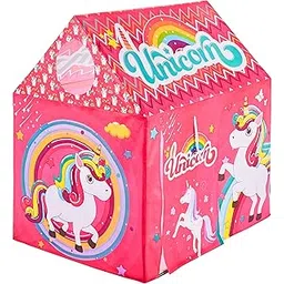 Amazon Brand - Jam & Honey Unicorn Rainbow Tent House for Kids | Lightweight, Foldable, Portable | Indoor & Outdoor Play Tent | Ideal for Kids 2+ Years | 75 L x 95 W x 105 H cm | Pink-picture-11