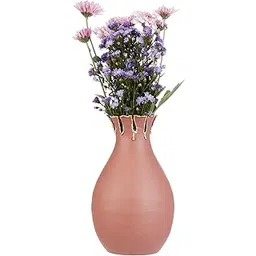 Amazon Brand - Solimo Handcrafted Iron Vase | Square Shape | Rustproof Finish | 20 cm Height | Ideal for Room Decor & Gifting (Terracotta Color)-picture-25
