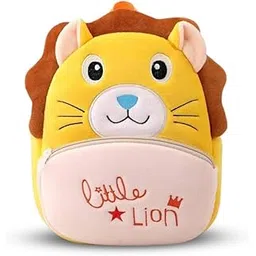 amazon brand - solimo Velvet Toddler Backpack For Girls And Boys 2-6, Preschool Kindergarten Backpack, Cute Kids Backpacks, Lion Backpacks For Kids (10L_Multi Colour)-picture-22
