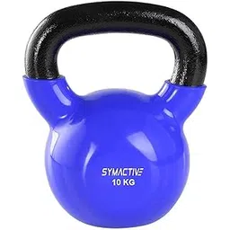 Amazon Brand - Symactive Vinyl Coated Solid Kettlebell for Gym Exercises, 10 kg-picture-12