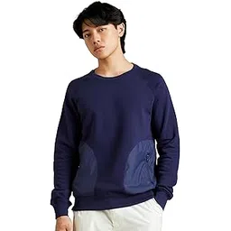 Amazon Brand - Symbol Men Cotton Rich Heavy Weight Crew Neck Sweatshirt (Regular Fit)-picture-36