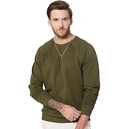 amazon brand - symbol Men Cotton Rich Light Weight Crew Neck Sweatshirt (Regular Fit)-picture-29