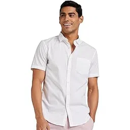amazon brand - symbol Men's Cotton Shirt | Casual | Plain | Half Sleeve - Regular Fit (Available in Plus Size and Combo Packs)-picture-31