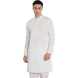 amazon brand - symbol Men's Cotton Solid Regular Kurta and Pant Set-picture-22