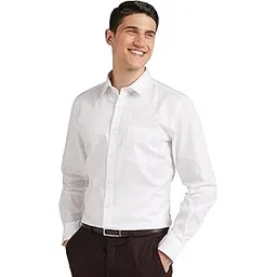 amazon brand - symbol Men's Solid 100% Cotton Slim Fit Formal Shirt-picture-26