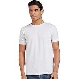 amazon brand - symbol Men's Solid Cotton T Shirt | Round Neck | Half Sleeve | Plain-Regular Fit (Available in Plus Size and Combo Packs)-picture-37