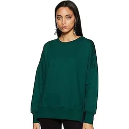amazon brand - symbol Women's Cotton Blend Crew Neck Sweatshirt-picture-13