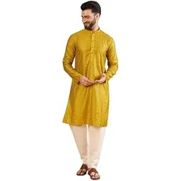 amazon brand - tavasya Men's Linen Floral Regular Fashion Vest (HNMK72_XXL_Gold-picture-50