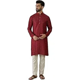 amazon brand - tavasya Men's Silk Blend Geometric Regular Fashion Vest-picture-29