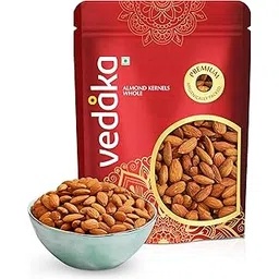 Amazon Brand - Vedaka Whole Almonds | 1 Kg | Dried California Almonds, Grade Non-Pareil | Purely Natural Badam | Crunchy & Nutty | No Added Flavors or Preservatives-picture-16
