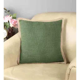 ambbi collections Green Solid Cotton 16 x 16 Inches Cushion Cover-picture-34