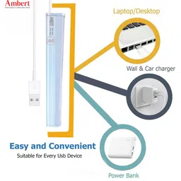 Ambert 10W 1Ft USB LED Light for Power Bank, Laptop, Mobile Charger, Desktop, 10 W 27 cm Tube Light-picture-16