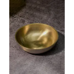 Ambi Gold Brass Curved Katori - 4 inch-picture-39