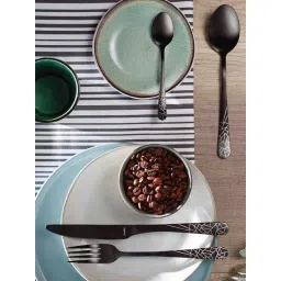 Amefa 'Austin' Frost Black Stainless Steel 20 cm Cutlery - Set of 16-picture-35