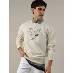 American Eagle Beige Cotton Regular Fit Printed Sweatshirt-picture-33