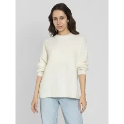 American Eagle Beige Regular fit Solid Sweaters-picture-38