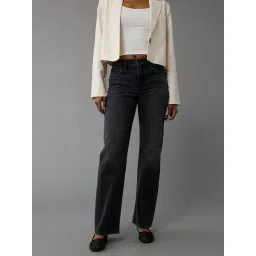 American Eagle Black Cotton Solid Jeans-picture-21