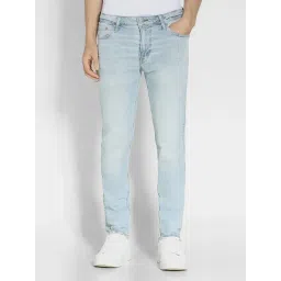 American Eagle Blue Blended Slim Fit Solid Jeans-picture-33