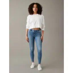 American Eagle Blue Blended Solid Jeans-picture-41