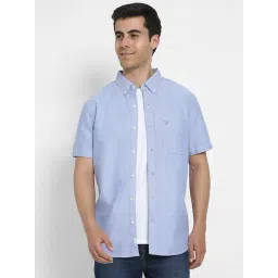 American Eagle Blue Cotton Regular Fit Shirt-picture-15