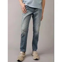 American Eagle Blue Cotton Slim Fit Distressed Jeans-picture-38