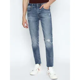 American Eagle Blue Skinny Fit Distressed Jeans-picture-32