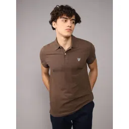 American Eagle Brown Cotton Slim Fit Polo T-Shirt-picture-35