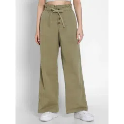 American Eagle Green Blended Solid Pants-picture-29