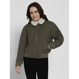 American Eagle Green Cotton Loose Fit Jacket-picture-19