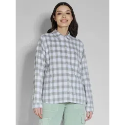 American Eagle Green Cotton Regular Fit Checks Shirt-picture-34