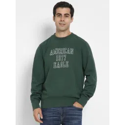 American Eagle Green Cotton Regular Fit Logo Printed Sweatshirt-picture-43