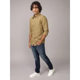 American Eagle Green Cotton Slim Fit Shirt-picture-45