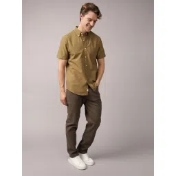 American Eagle Green Cotton Slim Fit Shirt-picture-27