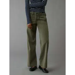 American Eagle Green Regular Fit Trousers-picture-27