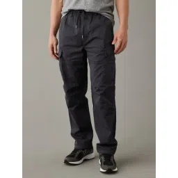 American Eagle Grey Blended Regular fit Solid Cargos-picture-24