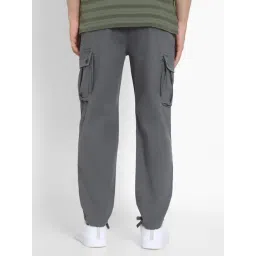 American Eagle Grey Cotton Regular fit Print Pants image 2