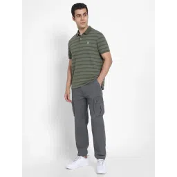 American Eagle Grey Cotton Regular fit Print Pants image 5