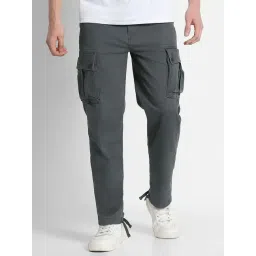 American Eagle Grey Cotton Regular Fit Trackpants-picture-13