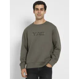 American Eagle Grey Regular Fit Logo Printed Sweatshirt-picture-33