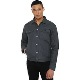 american eagle Men Blue Canvas Trucker Jacket-picture-18