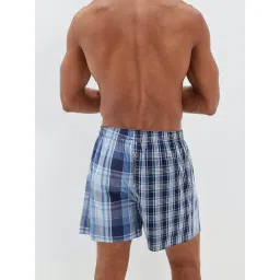 American Eagle Men Blue Plaid Stretch Boxer Short image 2