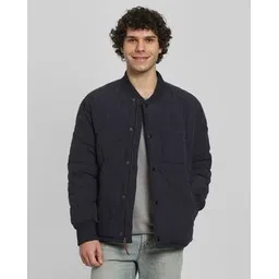 american eagle Men Quilted Regular Fit Zip-Front Bomber Jacket-picture-21