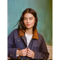 American Eagle Navy Cotton Regular Fit Jacket image 4