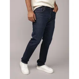 American Eagle Navy Cotton Regular Fit Jeans-picture-36