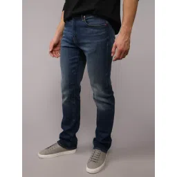 American Eagle Navy Cotton Regular Fit Jeans-picture-36