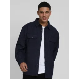 American Eagle Navy Cotton Regular fit Solid Shirt-picture-13